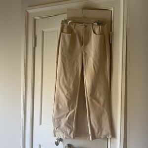 Paige pleather wide-leg pants